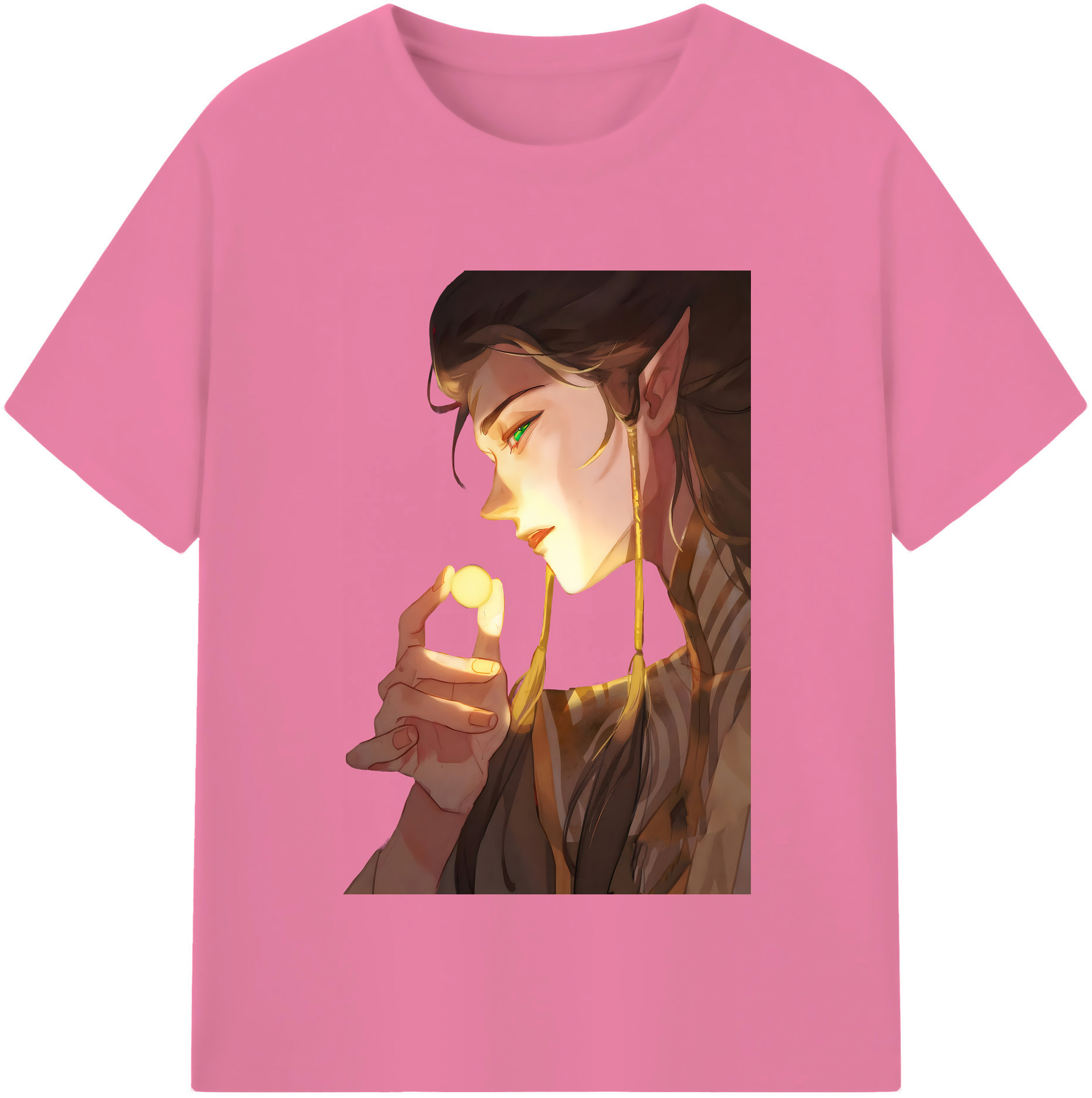 （画像用） Ne Zha 2 ナタ 魔童の大暴れ 綿100％半袖Tシャツ（フロントプリント）